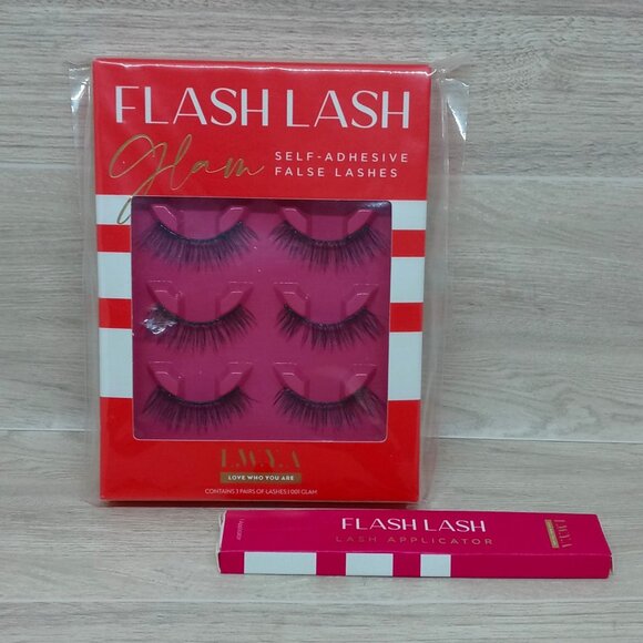 LWYA Flash Lash GLAM | Self-adhesive False Lashes + Applicator #001 - Picture 1 of 2